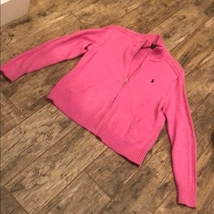 Pink Polo Ralph Lauren zip-up sweater size XL